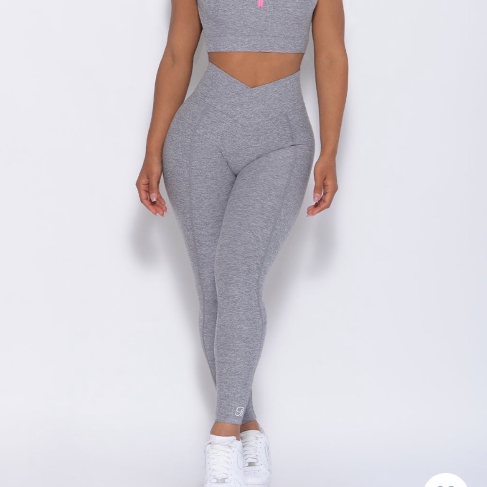 Bombshell Light Grey Brazilian Contour Leggings